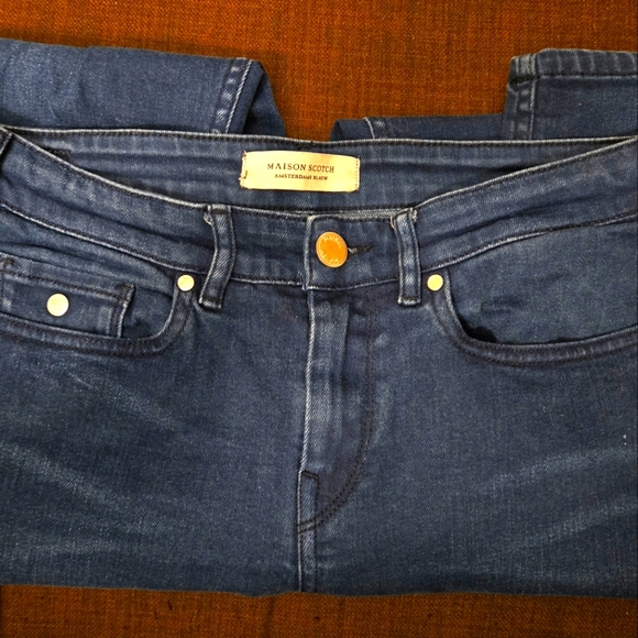 Maison Scotch Haut High-Rise Skinny Dark Blue Wash Jeans - W29/L32 - Picture 5 of 8